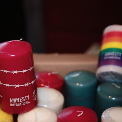 Marcelle Köchli, Babou - Amnesty International - Bougies