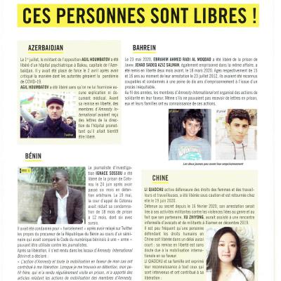 Marcelle Köchli, Babou - Amnesty International - Liberté